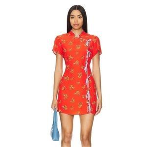 K1. Kitri Red Harlow Rosebud Mini Dress